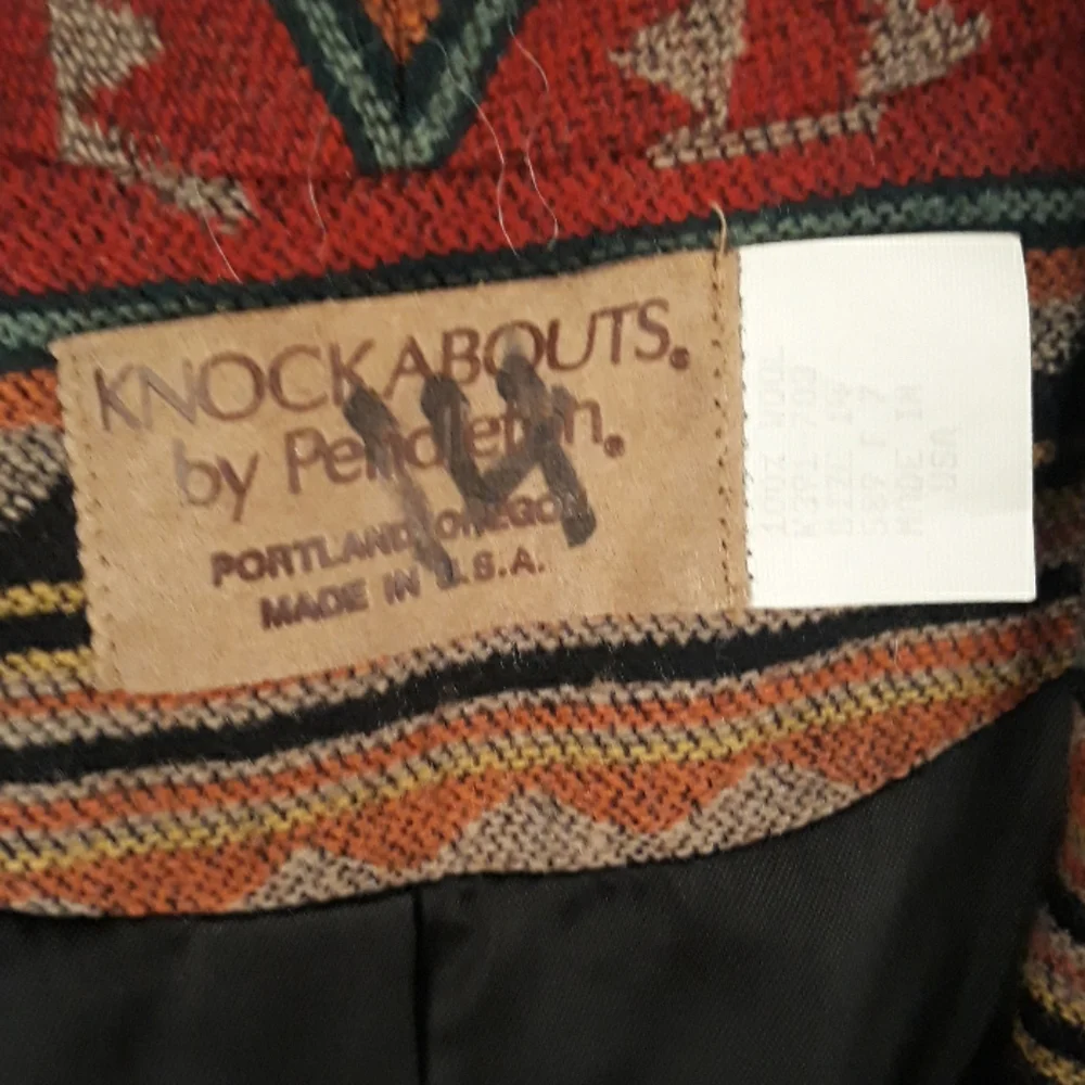 PENDLETON Knockabouts Aztec Tribal VTG Womens Sz 14 Blazer Coat‎ Jacket USA RARE